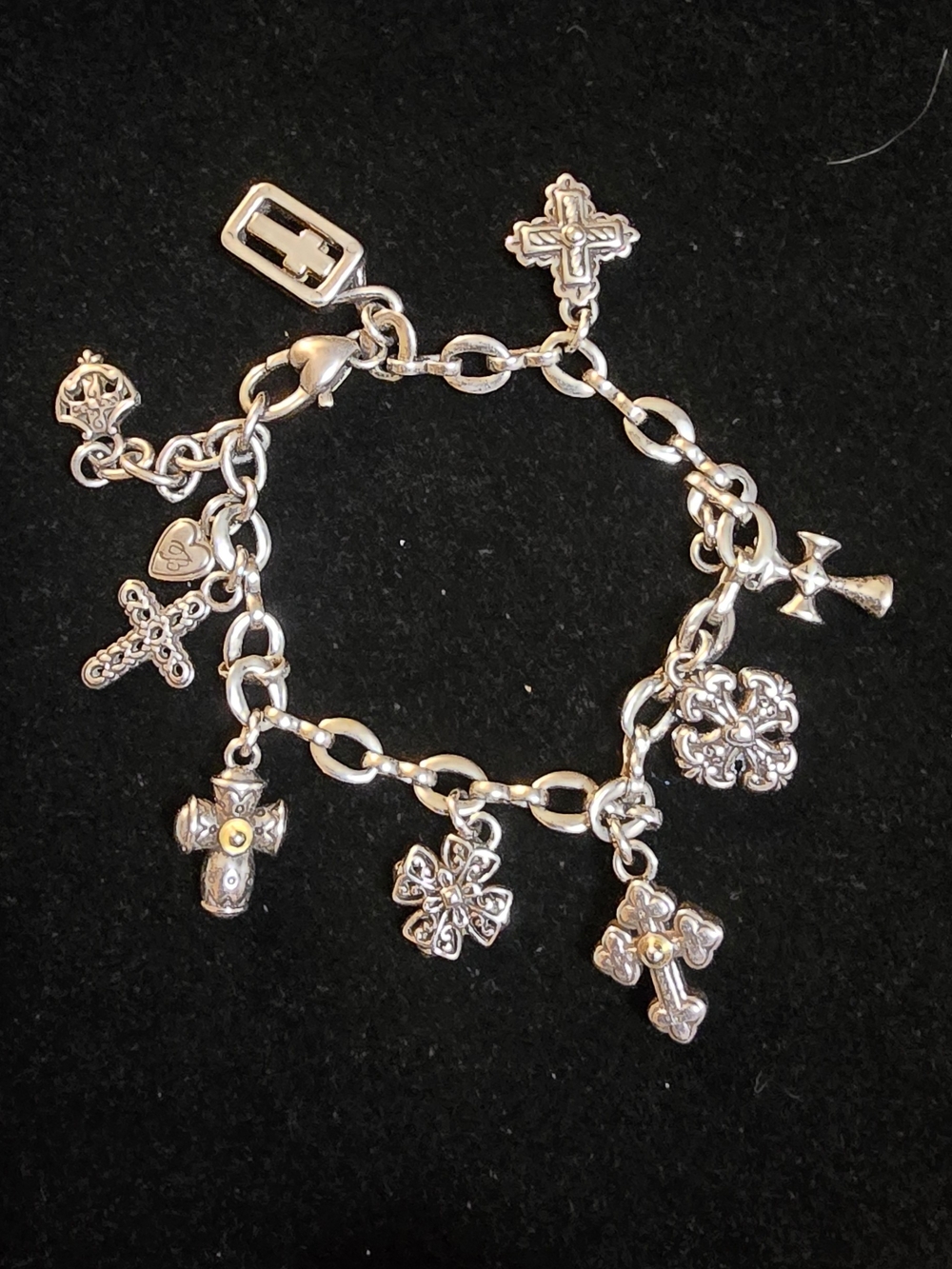 Brighton Eternity Cross Charm Bracelet. 

Key Feat